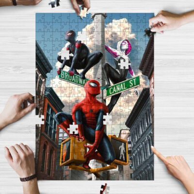 Spider Man Star Miles Morales Spider Gwen Go Home Comics Marvel Gifts Lover Jigsaw Puzzle GameSpider Man Marvel Comics Fan Gift 2