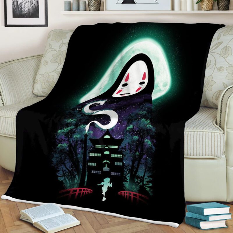 Faceless Spirited Away Comfy Sofa Throw Blanket Gift