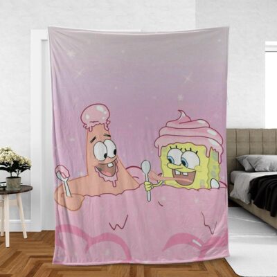SpongeBob, Funny SpongeBob Patrick Star Gift For Fan Comfy Sofa Throw Blanket Gift 1 Funny SpongeBob Patrick Star Gift For Fan Comfy Sofa Throw Blanket Gift