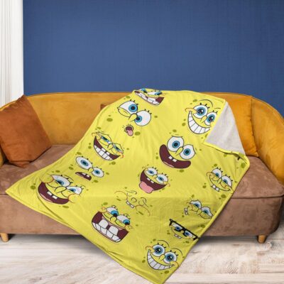 SpongeBob SquarePants, Funny SpongeBob Gift For Fan Comfy Sofa Throw Blanket Gift 2 SpongeBob SquarePants Funny SpongeBob Gift For Fan Comfy Sofa Throw Blanket Gift 2
