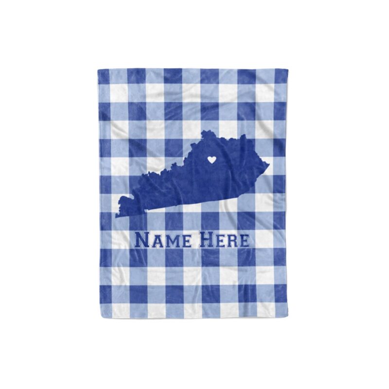 State Pride Series Lexington Kentucky Personalized Custom Fleece Blankets with Your Family Name Football Basketball Edition 2