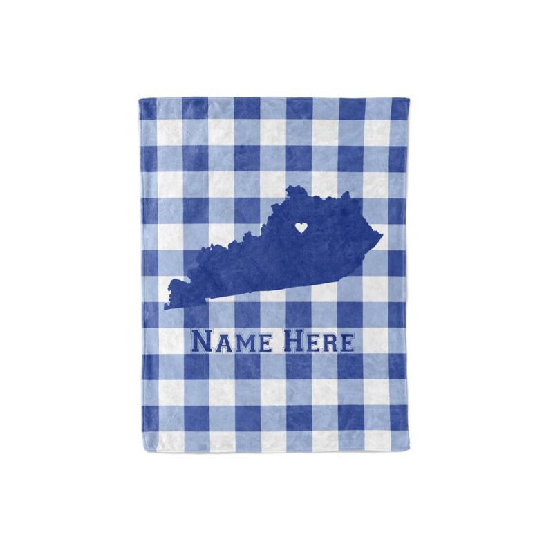 State Pride Series Lexington Kentucky Personalized Custom Fleece Blankets with Your Family Name Football Basketball Edition 3