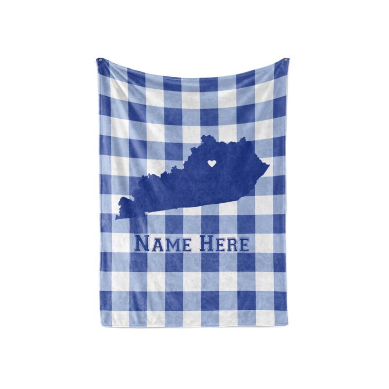 State Pride Series Lexington Kentucky - Personalized Custom Fleece Blankets with Your Family Name - Football Basketball Edition