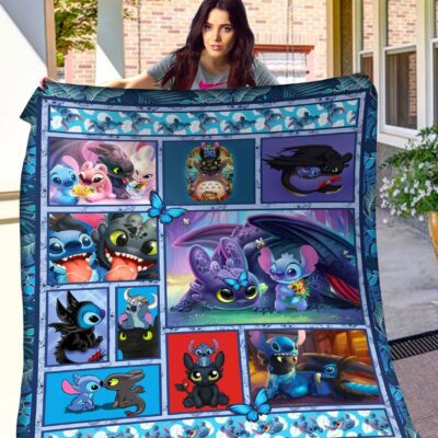 Stitch And Toothless Quilt Blanket