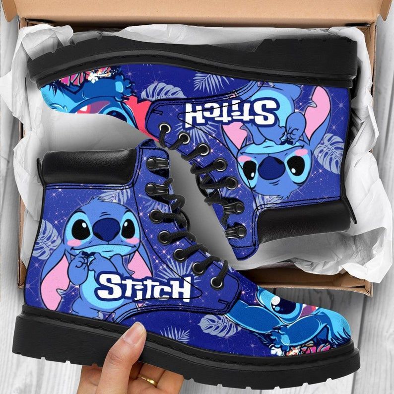 Stitch and lilo cartoon A123 Boots, Working Boots Leather Boots Timber ...