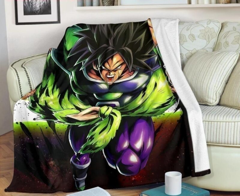 Super Broly Fleece Blanket Custom Dragon Ball Anime Home Decoration