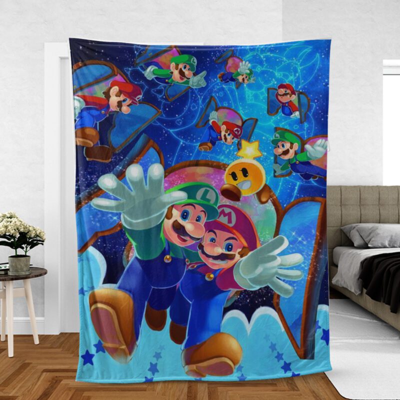 Super Mario Nintendo Gift For Fan Comfy Sofa Throw Blanket Gift