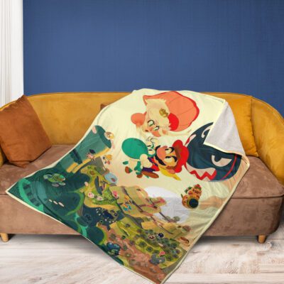 Super Mario Nintendo Characters 2 Super Mario Nintendo Characters Gift For Fan Comfy Sofa Throw Blanket Gift 2