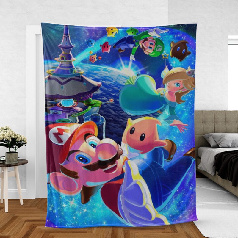 Super Mario Nintendo Characters Gift For Fan Comfy Sofa Throw Blanket Gift