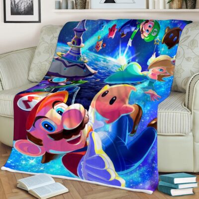 Super Mario Nintendo Characters , Super Mario Nintendo Characters Gift For Fan Comfy Sofa Throw Blanket Gift