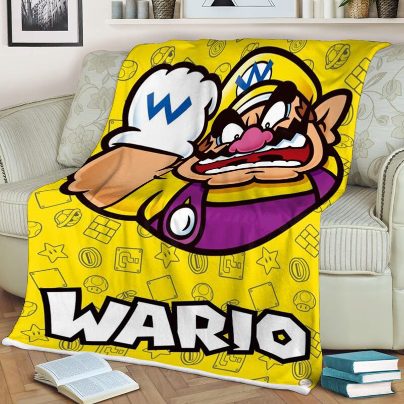 Super Wario Comfy Sofa Throw Blanket Gift