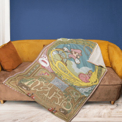 Super Mario World Vintage Game Christmas Gift Comfy Sofa Throw Blanket Gift 2
