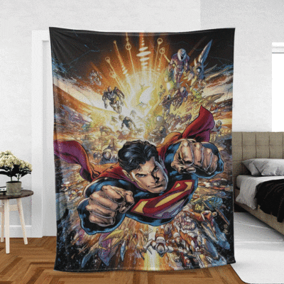 Superman is here! DC Comics Christmas 6969, Superman Gift For Fan Comfy Sofa Throw Blanket Gift 1 Superman Gift For Fan Comfy Sofa Throw Blanket Gift