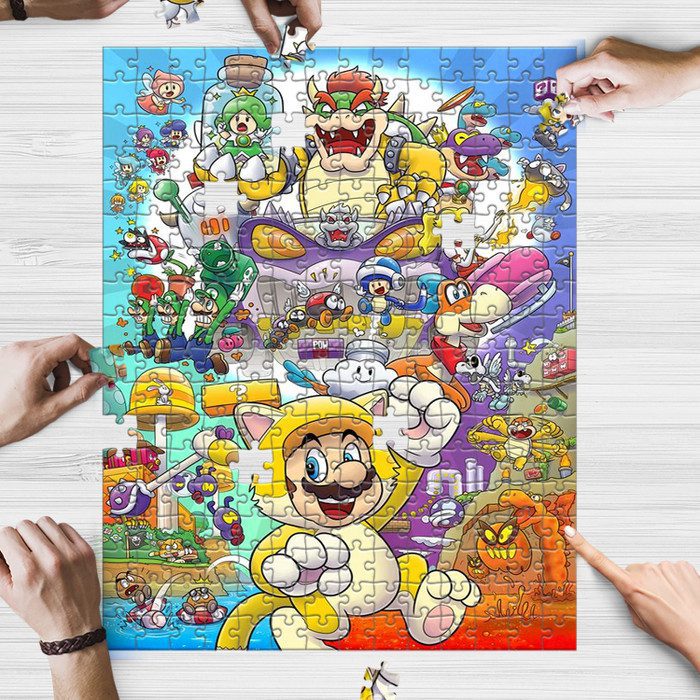 Supper Mario Jigsaw Puzzle Game, Supper Mario Fan Gift, Supper Mario ...