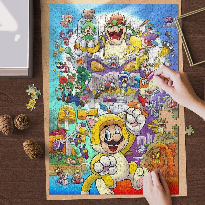 Supper Mario Jigsaw Puzzle Game, Supper Mario Fan Gift, Supper Mario ...