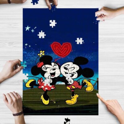 Sweet Love Of Mickey Couple Cartoon Disney Ver2 Gifts Lover Jigsaw Puzzle GameMickey Mouse Fan Gift 2