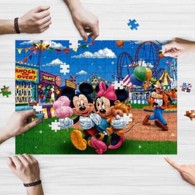 Sweet Love Of Mickey Couple Cartoon Disney Ver5 Gifts Lover Jigsaw Puzzle GameMickey Mouse Fan Gift 2