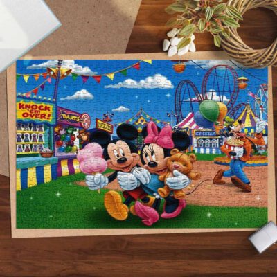 Sweet Love Of Mickey Couple Cartoon Disney Ver5 Gifts Lover Jigsaw Puzzle Game