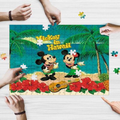 Sweet Love Of Mickey Couple In Hawai Cartoon Disney Ver6 Gifts Lover Jigsaw Puzzle GameMickey Mouse Fan Gift 2