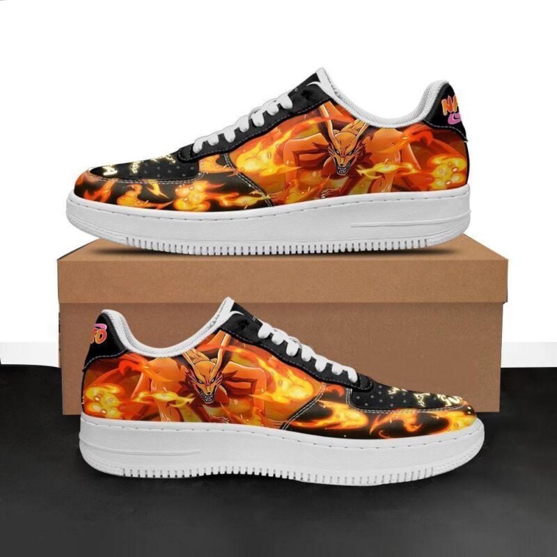 Tailed Beast Kurama Sneakers Custom Naruto Anime Shoes Leather Air Force 1 Sneakers