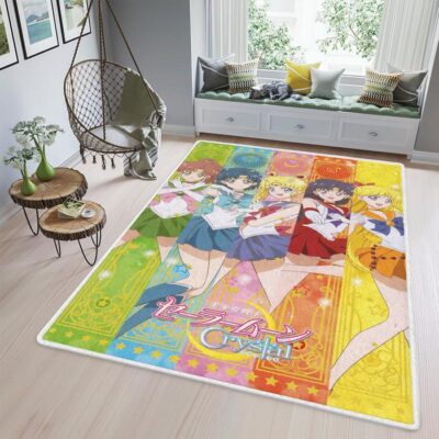 Teams Sailor Moon Manga Christmas Gifts Lover,Sailor Moon Area Rug Living Room Rug Floor Decor