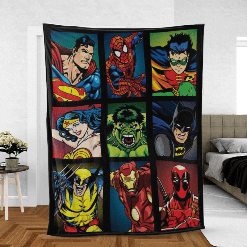 Marvel Gift For Fan Comfy Sofa Throw Blanket Gift