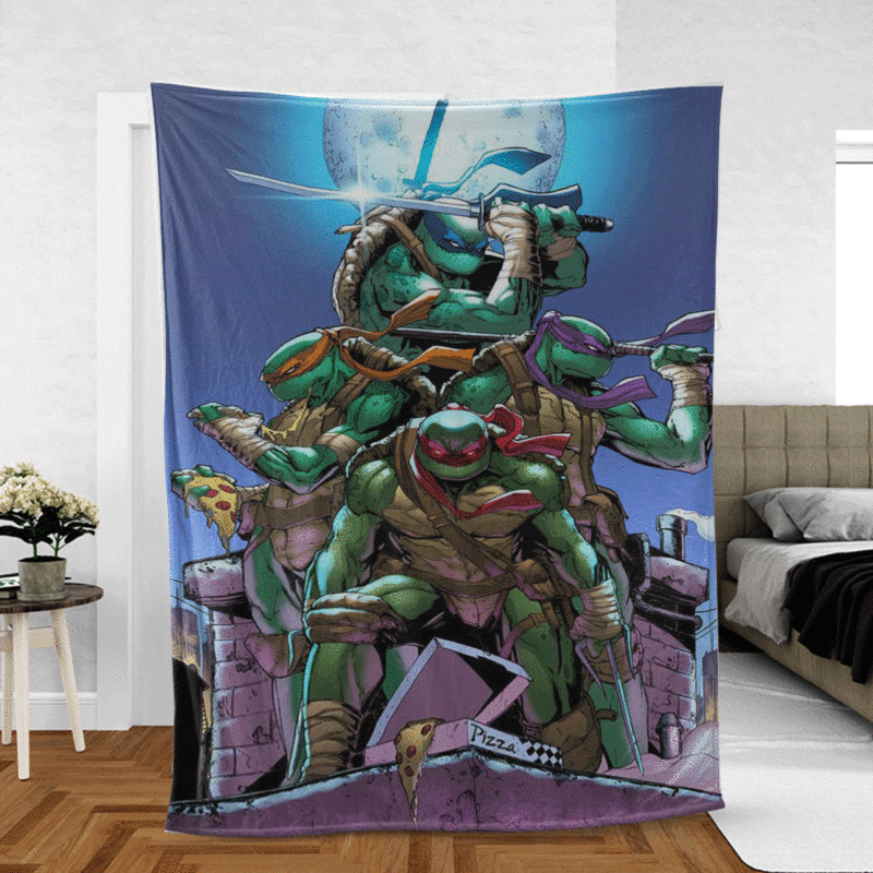 Teenage Mutant Ninja Turtles Gift For Fan Comfy Sofa Throw Blanket Gift