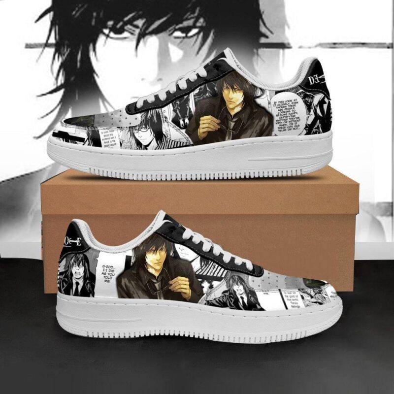 Teru Mikami Sneakers Death Note Anime Shoes Fan Gift Idea Air Force 1 Sneakers