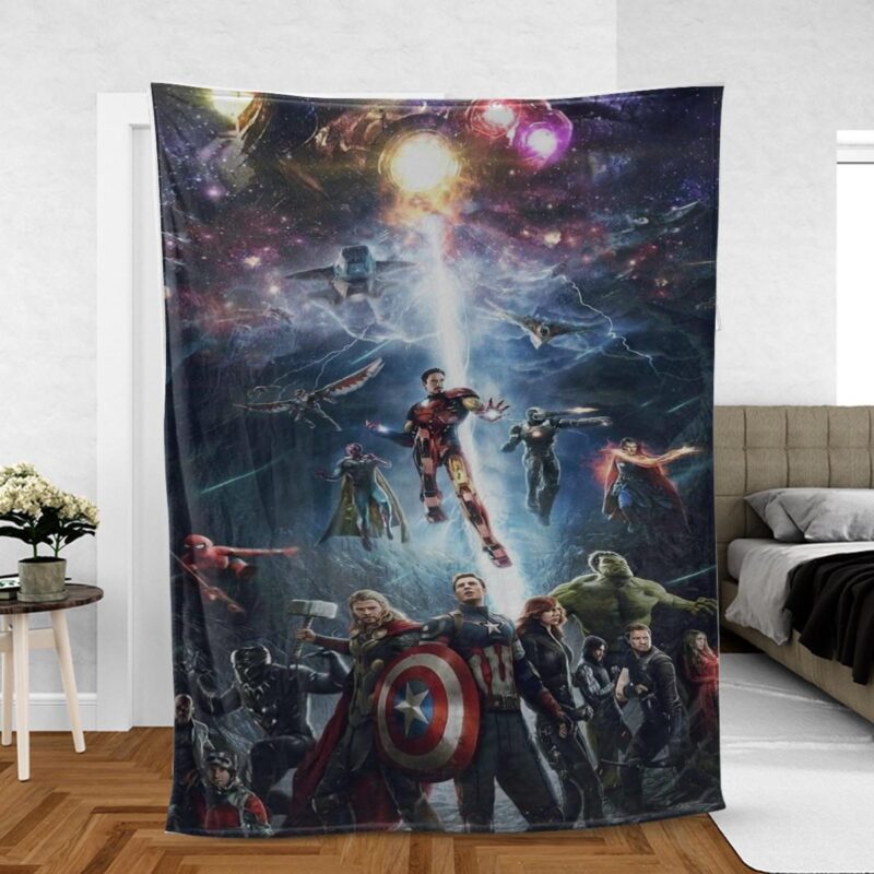 The Avenger Marvel Captain America Hulk Thor Gift For Fan Comfy Sofa Throw Blanket Gift