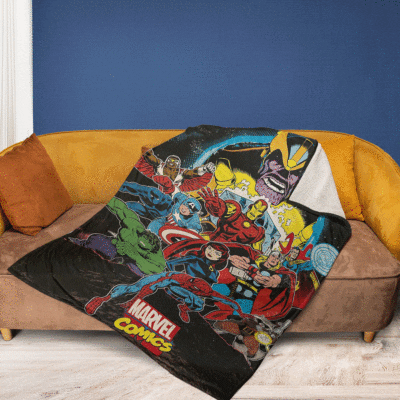 The Avengers Marvel Comics 102 Christmas GiftThe Avengers Marvel Galaxy Gift For Fan Comfy Sofa Throw Blanket Gift 2