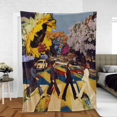 The Beatles Band Abbey Road Thanks You For The Memories Christmas Gift Comfy Sofa Throw Blanket Gift 1