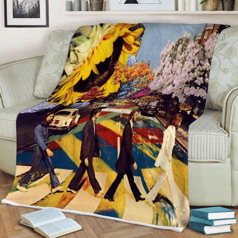 The Beatles Band Abbey Road Thanks You For The Memories Christmas Gift Comfy Sofa Throw Blanket Gift