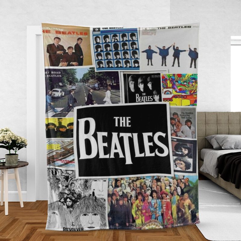 The Beatles Band Album Collage 3 Gift For Fan Comfy Sofa Throw Blanket Gift