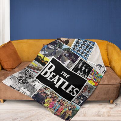 The Beatles Gift The Beatles Band Album Collage 3 Gift For Fan Comfy Sofa Throw Blanket Gift 2