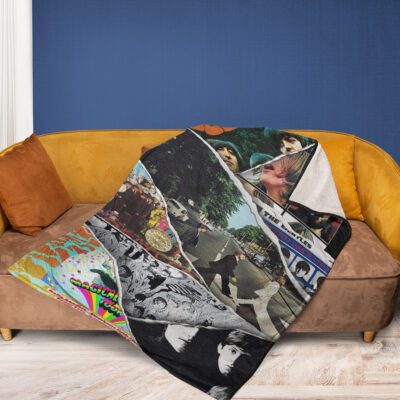 The Beatles Gift The Beatles Band Album Collage Gift For Fan Comfy Sofa Throw Blanket Gift 2