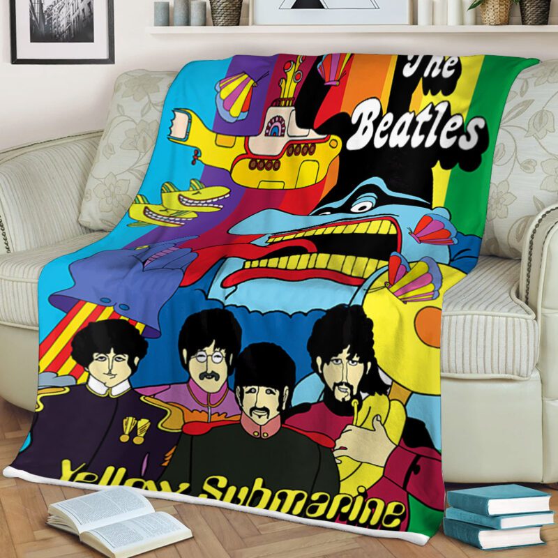 The Beatles Collage Poster Comfy Sofa Throw Blanket Gift