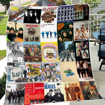 The Beatles Style Fleece Blanket, The Beatles Rock Band, Music Rock Band, The Beatles Album Blanket, Comfy Sofa Throw Blanket