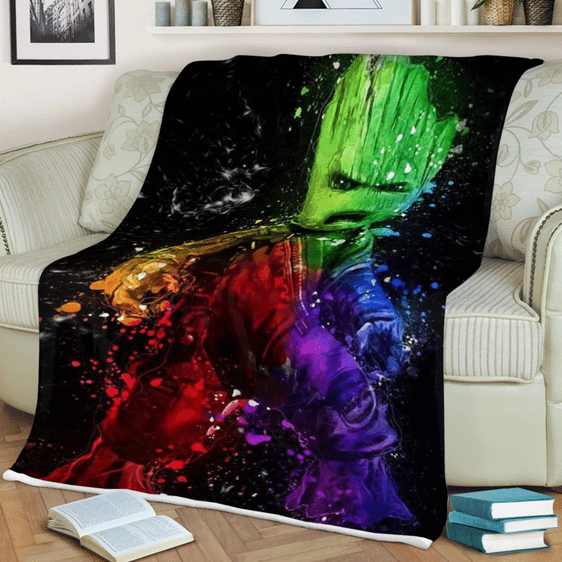 Groot Gift For Fan Comfy Sofa Throw Blanket Gift