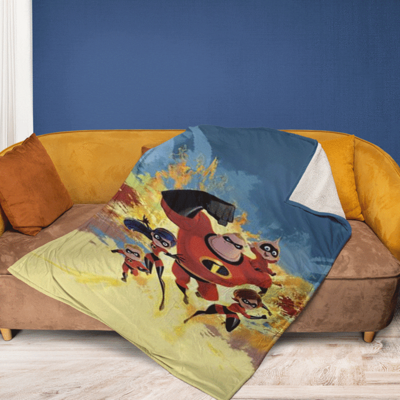 The Incredibles Superhero Film Disney Ver2 Gift LoverThe Incredibles Gift For Fan Comfy Sofa Throw Blanket Gift 2
