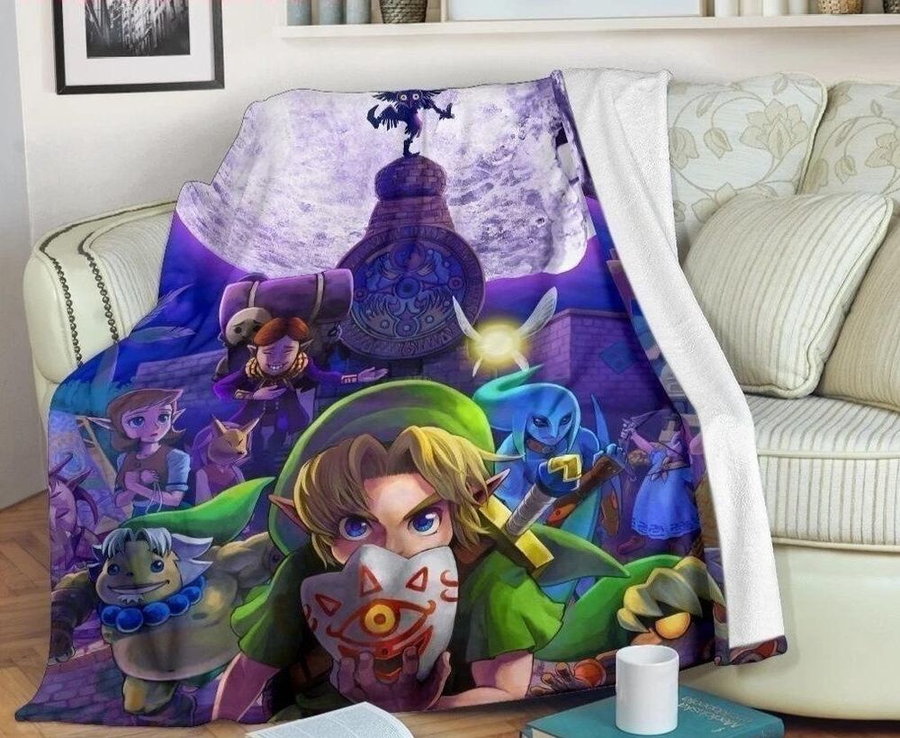 The-Legend-of-Zelda-Majora-Fleece-Blanket-Custom-Home-Decoration-Comfy-Sofa-Throw-Blanket The Legend of Zelda Majora Fleece Blanket Custom Home Decoration