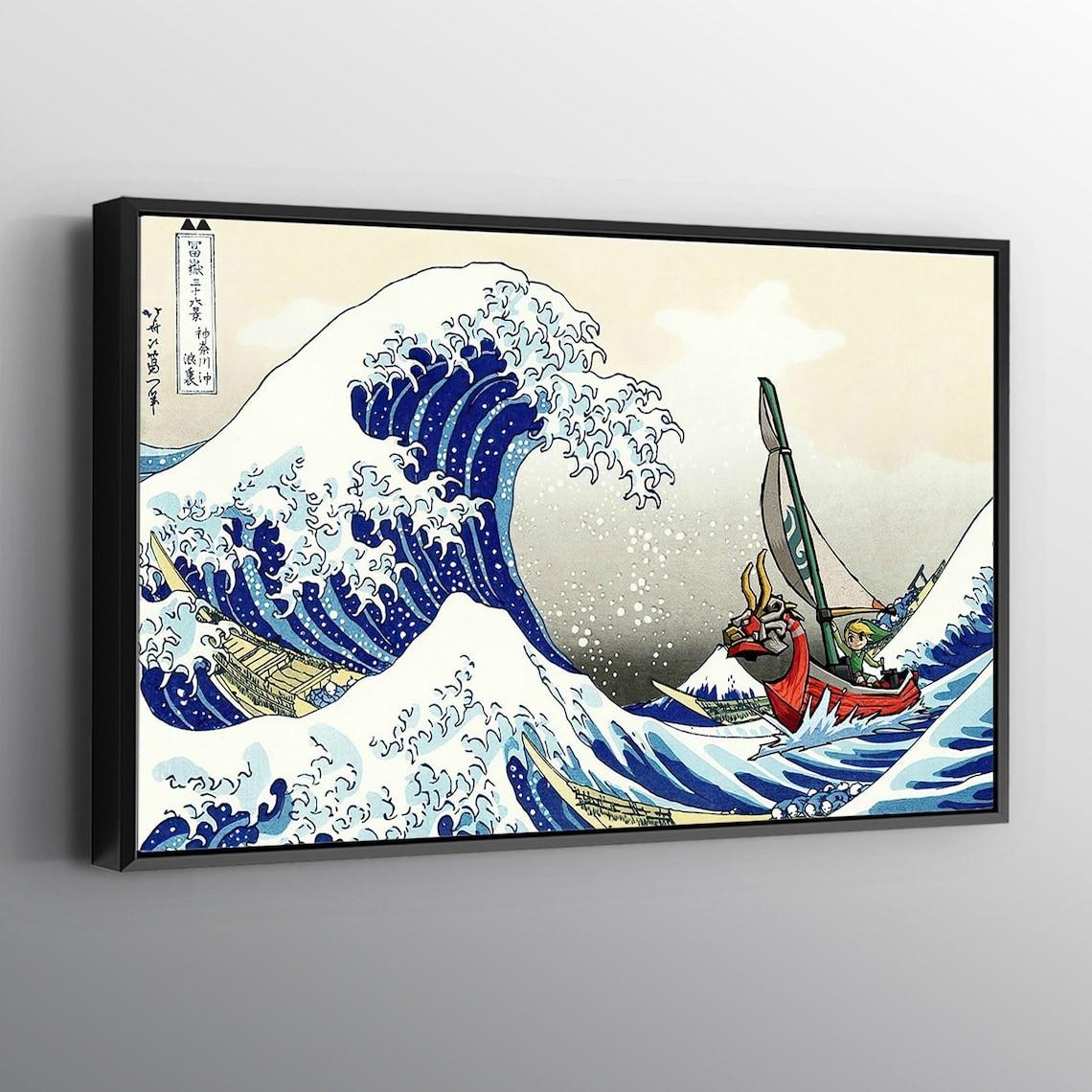 The Legend of Zelda Windwaker The Great Wave off Kanagawa Print Wall ...