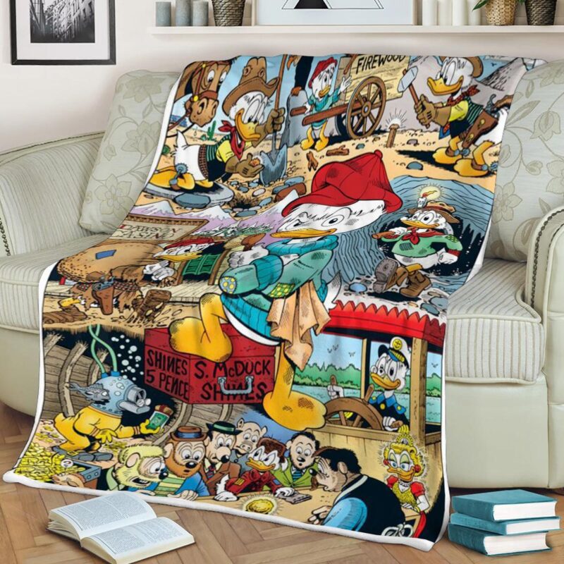 Scrooge McDuck Comfy Sofa Throw Blanket Gift