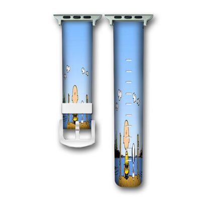 The Peanuts Snoopy and Charlie Brown Custom Apple Watch Band Genuine Wrist Band Replacement