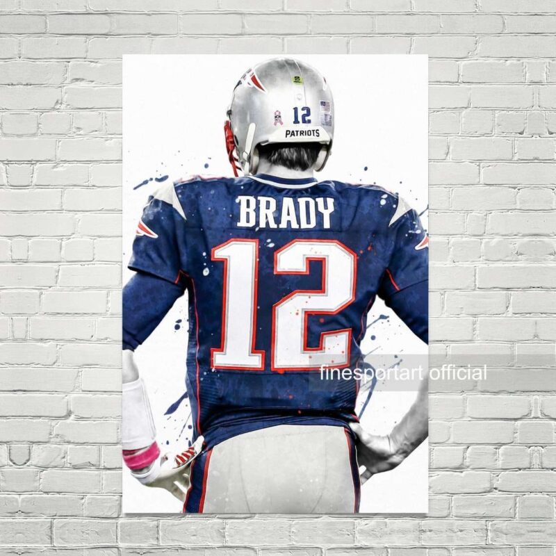 Tom Brady Patriots Jersey Poster