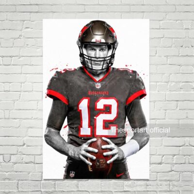 Tom Brady Tampa Poster, Canvas, Football Print, Sports Wall Art