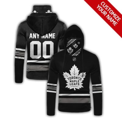 Toronto Maple Leafs #00 Nhl Team Black Jersey Style Custom Number Name For Toronto Maple Leafs Fans Gaiter Hoodie GH0324
