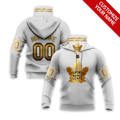 Toronto Maple Leafs Nhl Ice Hockey Team Logo White Jersey Style Custom Number Name For Leafs Fans Gaiter Hoodie GH0382