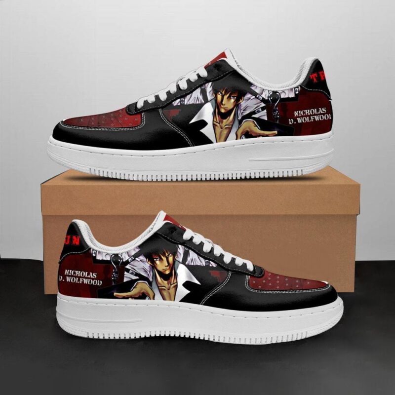 Trigun Shoes Nicholas D. Wolfwood Sneakers Anime Shoes Air Force 1 Sneakers