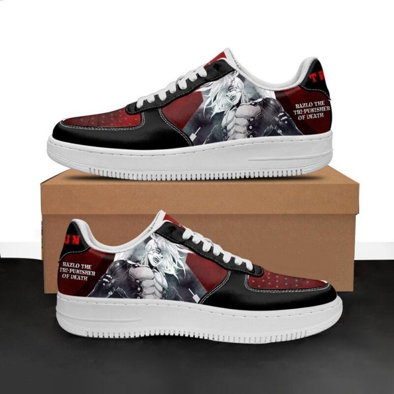 Trigun Shoes Razlo the Tri-Punisher of Death Sneakers Anime Shoes Air Force 1 Sneakers