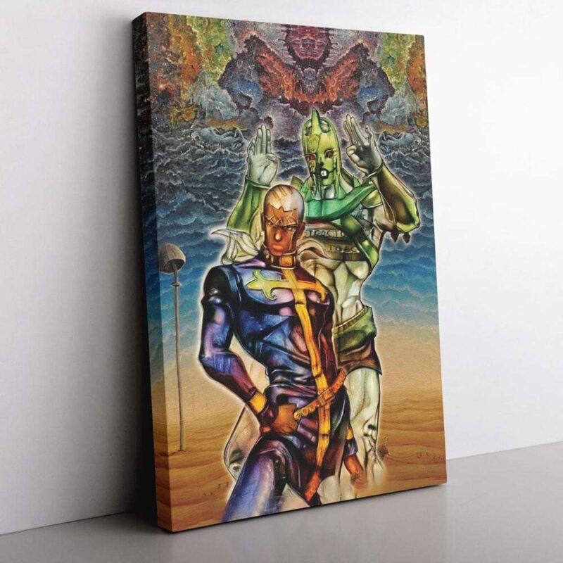 Trippy Enrico Pucci C-Moon Jojos Bizarre Adventure Canvas Poster Print Wall Art Decor